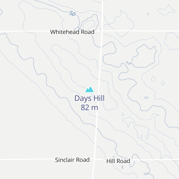 Map of Days Hill
