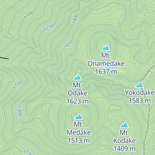 Map of Mt. Odake
