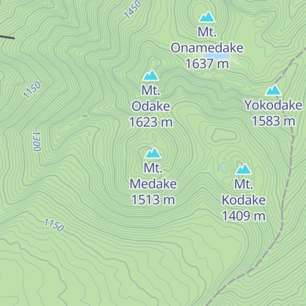 Map of Mt. Medake