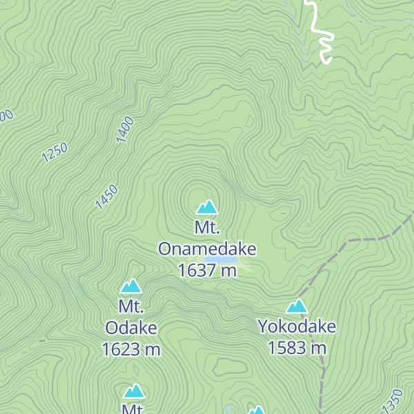 Map of Mt. Onamedake