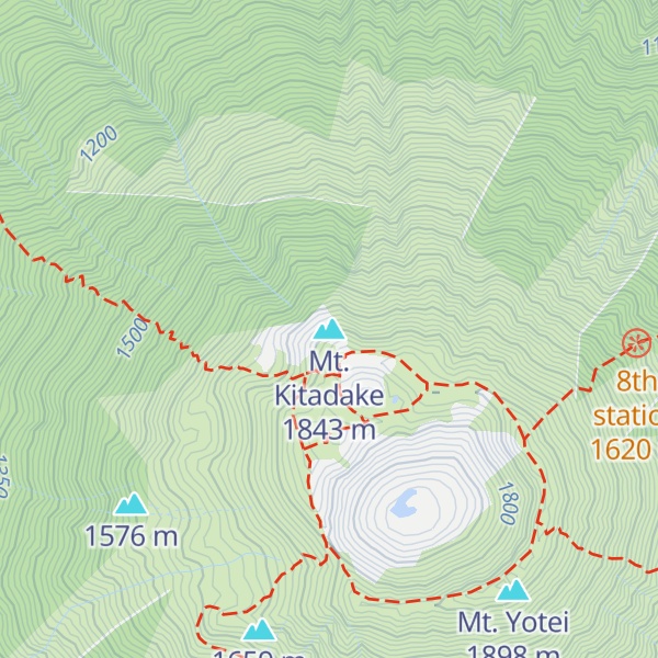 Map of Mt. Kitadake