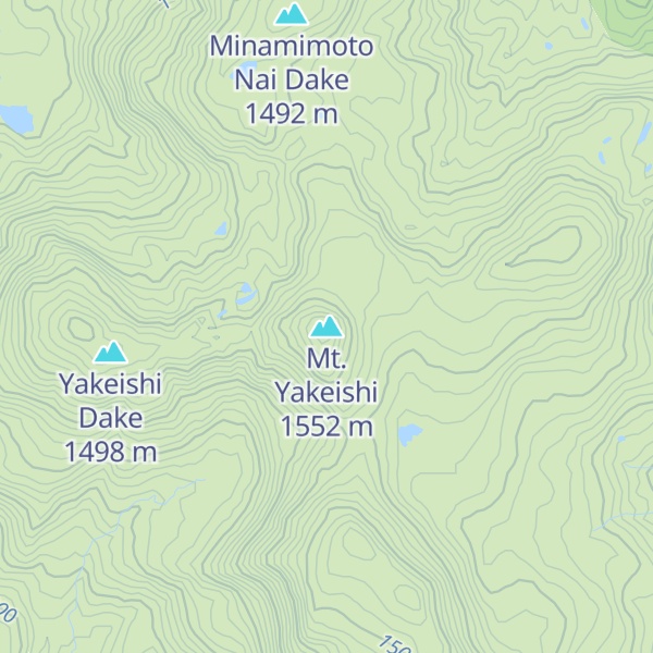 Map of Mt. Yakeishi