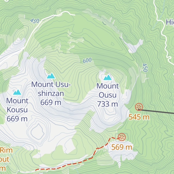 Map of Mount Usu