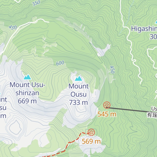 Map of Mount Ousu