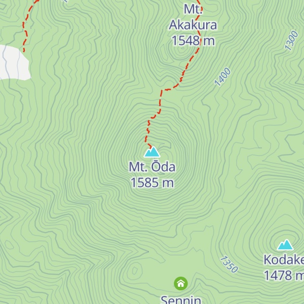 Map of Mt. Ōda