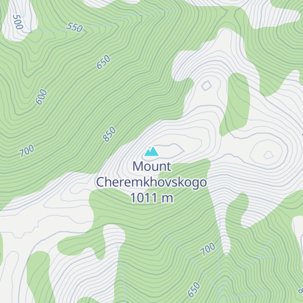 Map of Mount Cheremkhovskogo