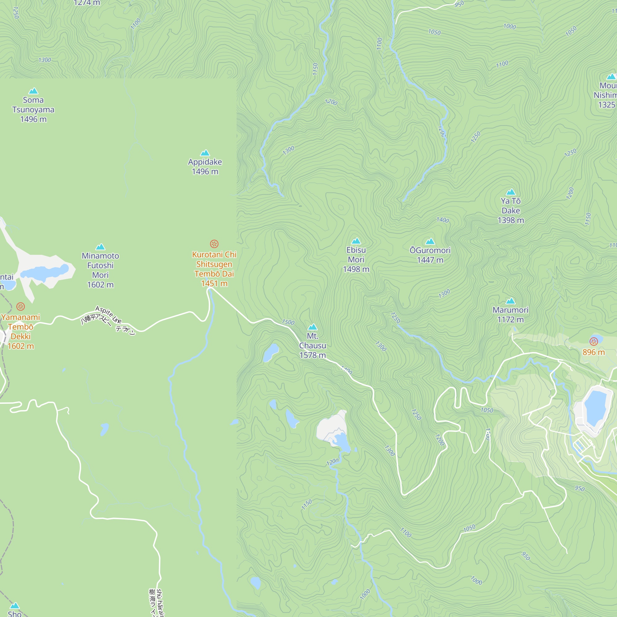 Chaususansō map