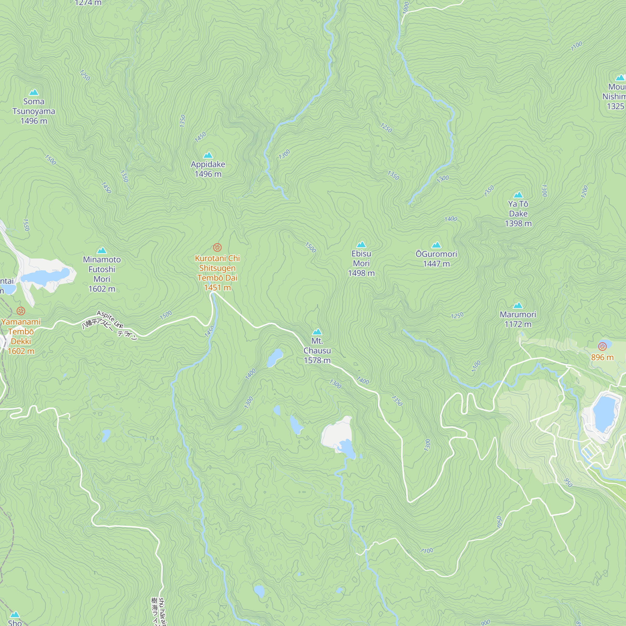 Chaususansō map