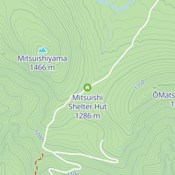 Map of Mitsuishi Shelter Hut