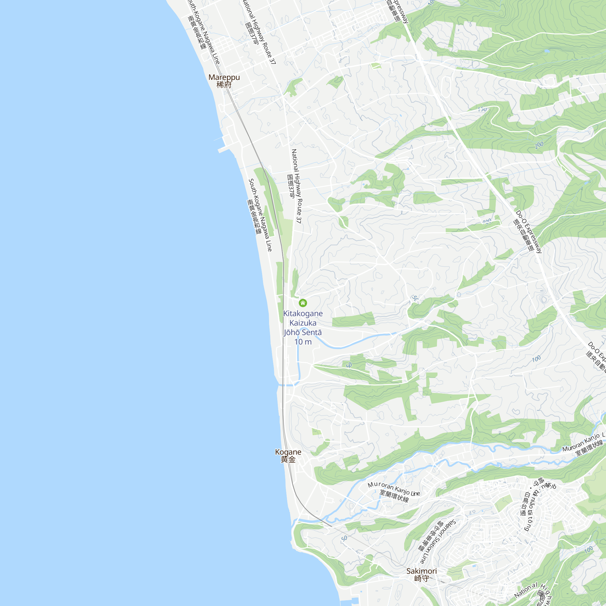 Kitakogane Kaizuka Jōhō Sentā map