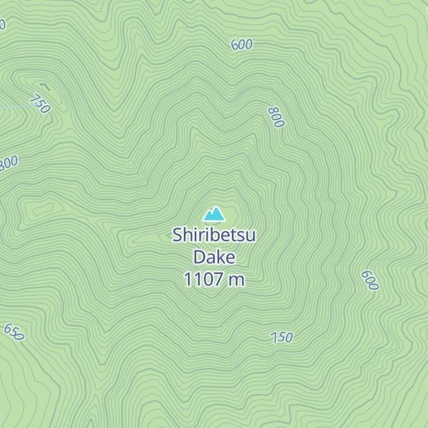 Map of Shiribetsu Dake
