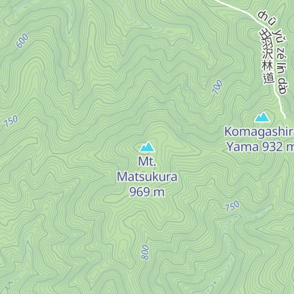 Map of Mt. Matsukura