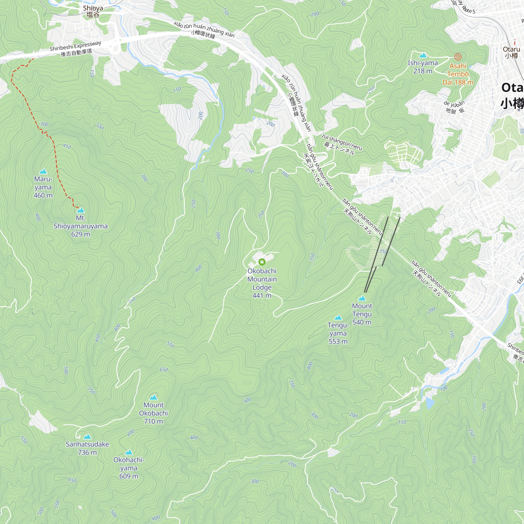 Okobachi Mountain Lodge map