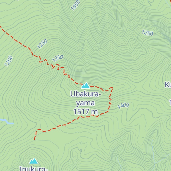 Map of Ubakura-yama