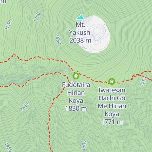 Map of Fudōtaira Hinan Koya