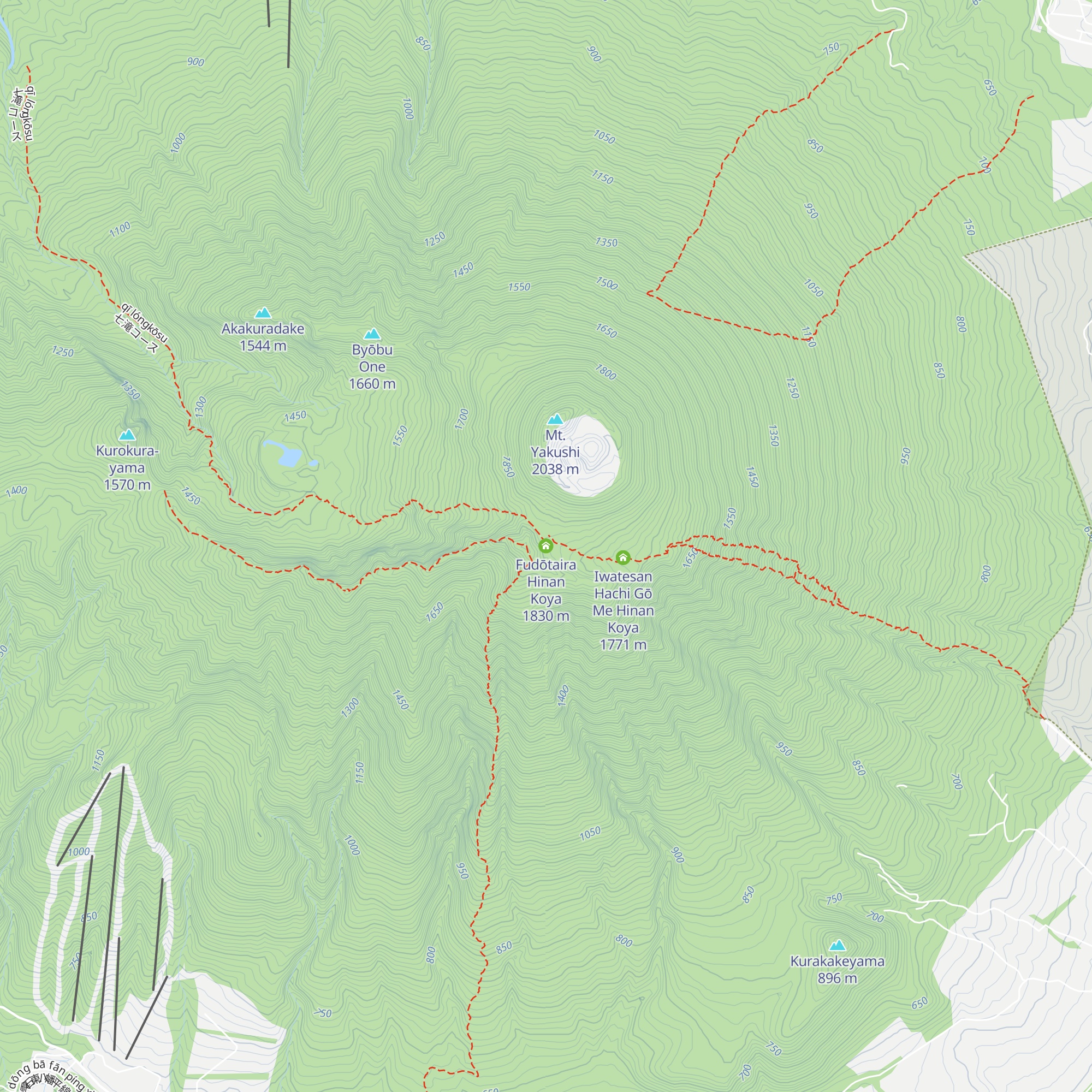 Fudōtaira Hinan Koya map