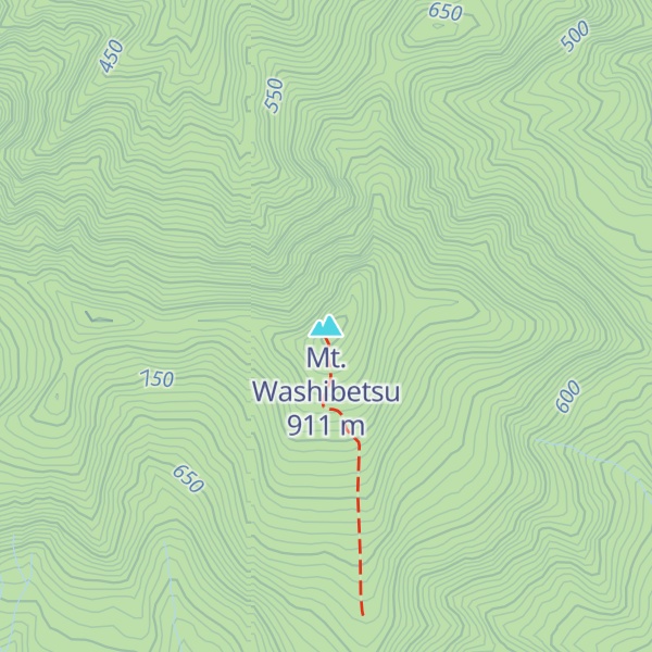 Map of Mt. Washibetsu
