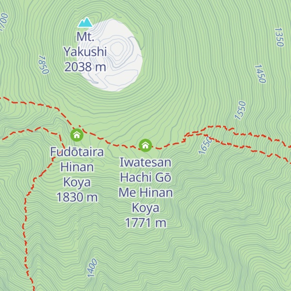 Map of Iwatesan Hachi Gō Me Hinan Koya