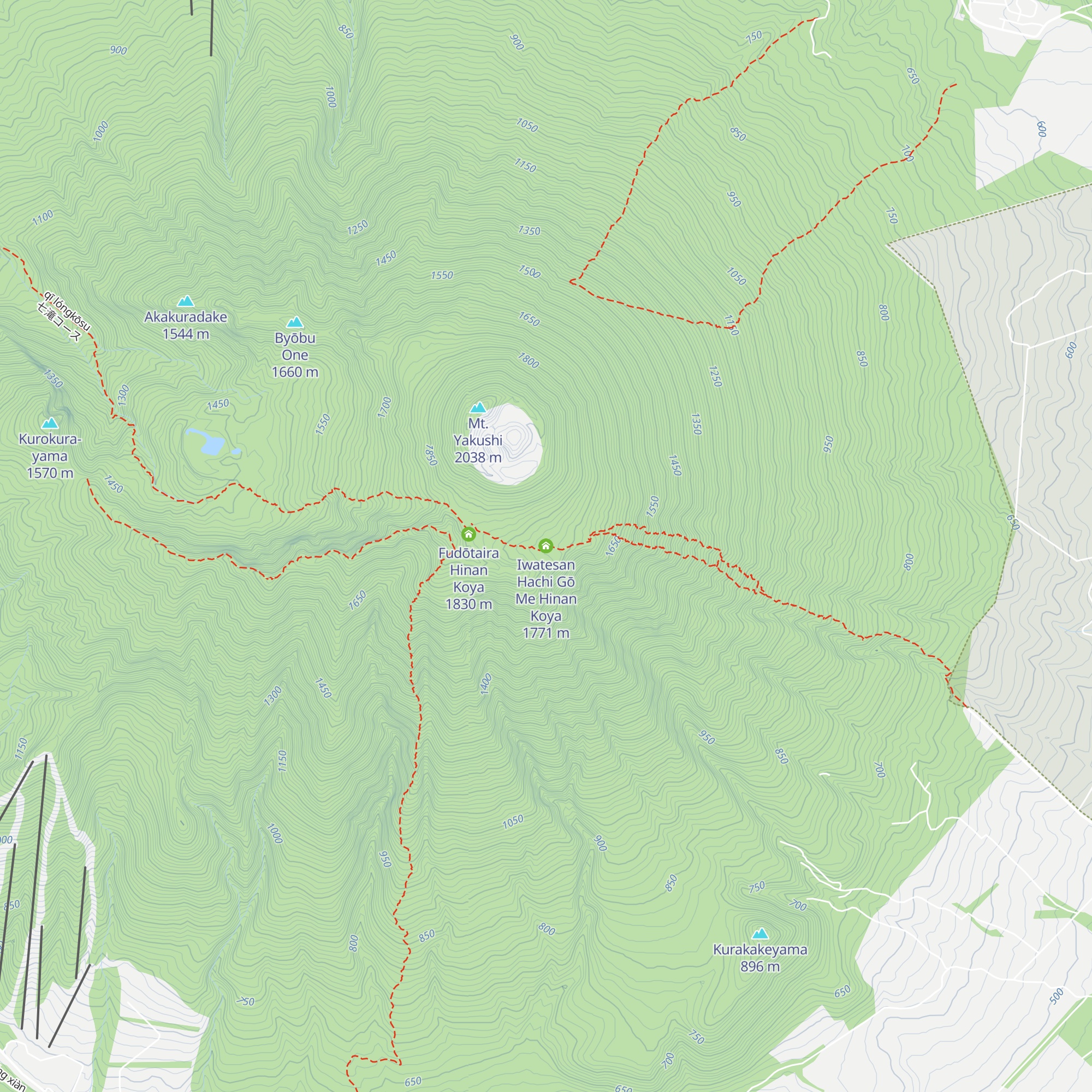 Iwatesan Hachi Gō Me Hinan Koya map