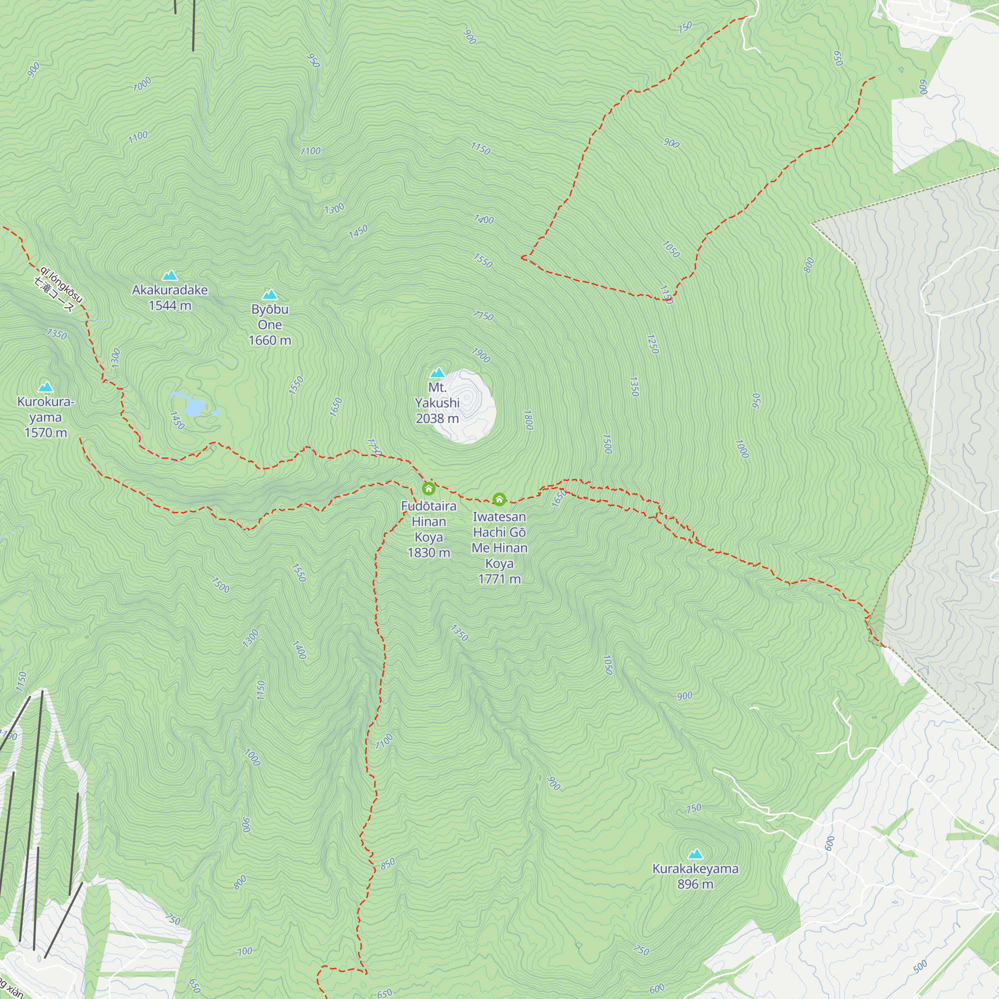 Iwatesan Hachi Gō Me Hinan Koya map