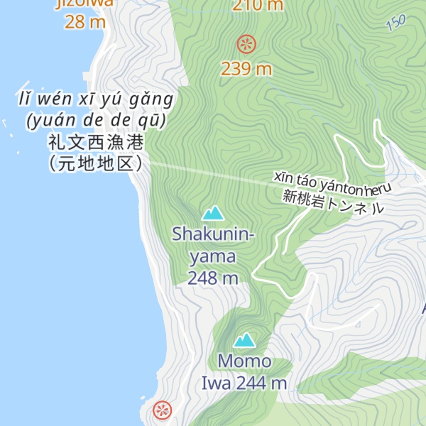 Map of Shakunin-yama