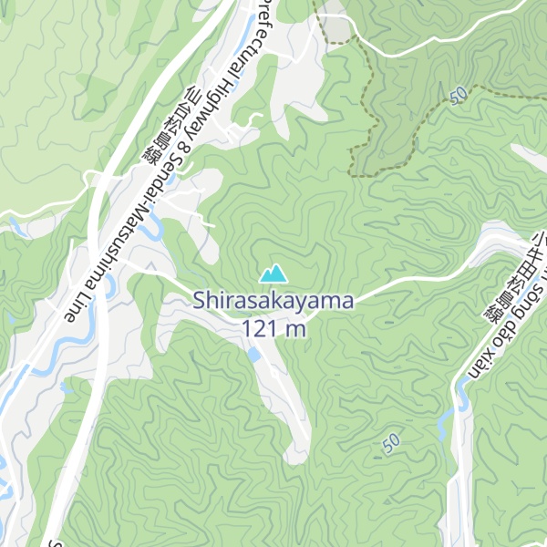 Map of Shirasakayama
