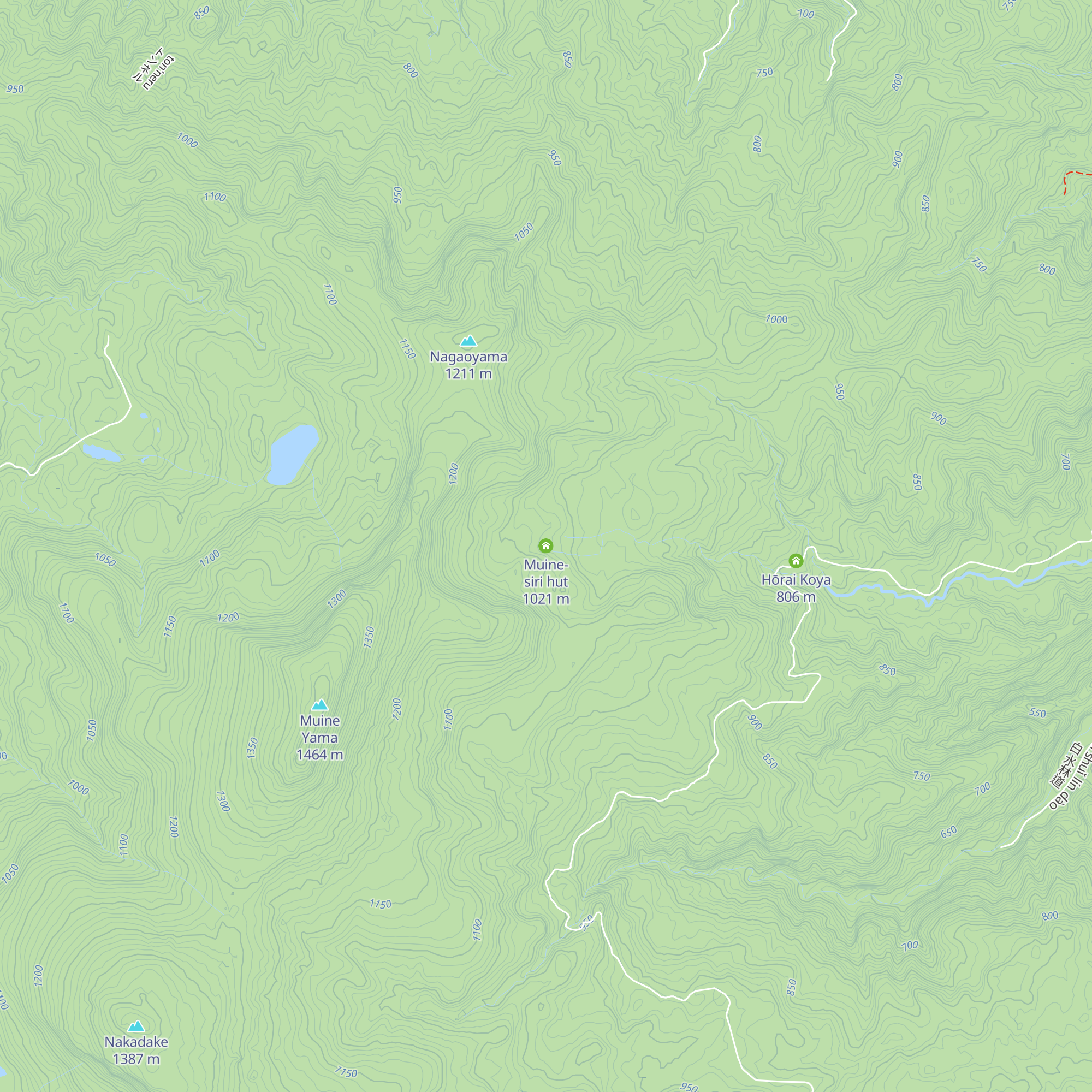 Muine-siri hut map