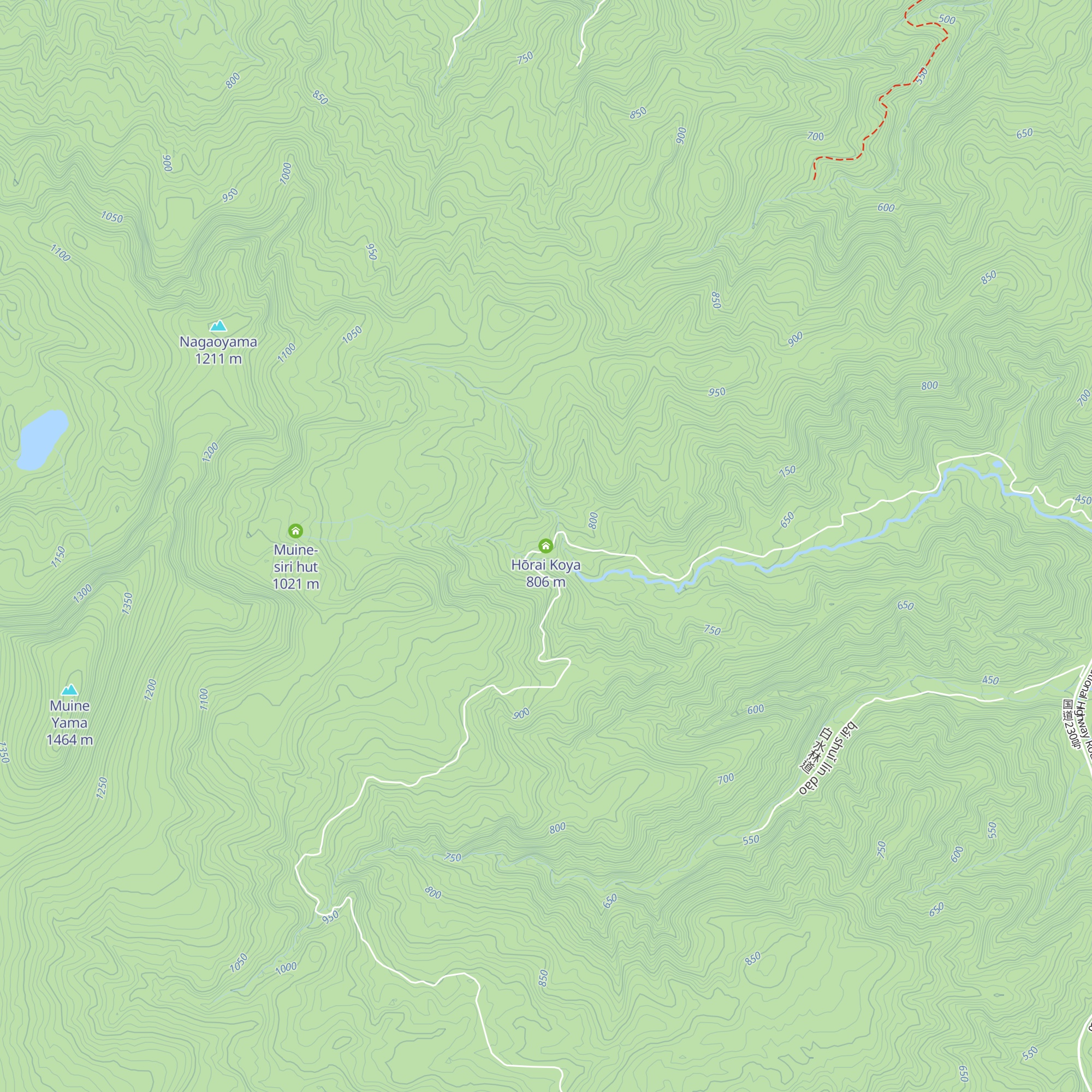 Hōrai Koya map