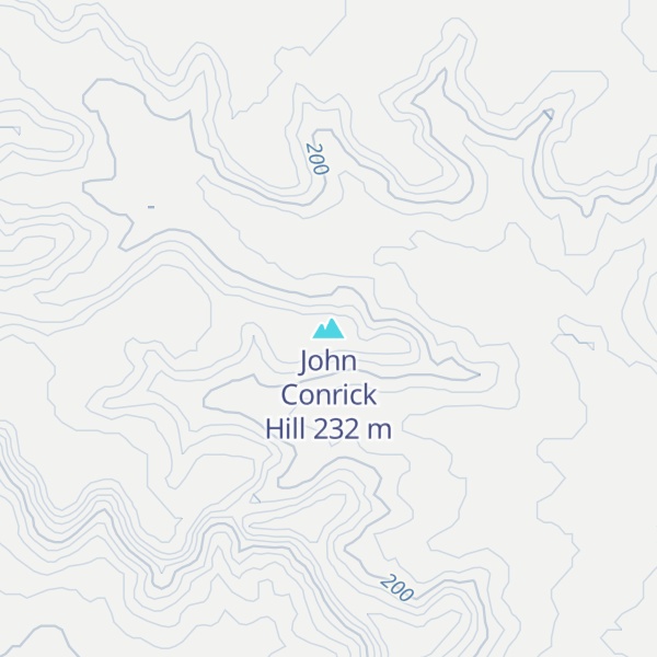 Map of John Conrick Hill