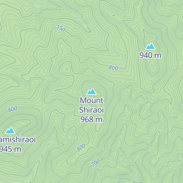 Map of Mount Shiraoi