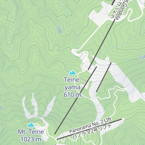 Map of Teine-yama