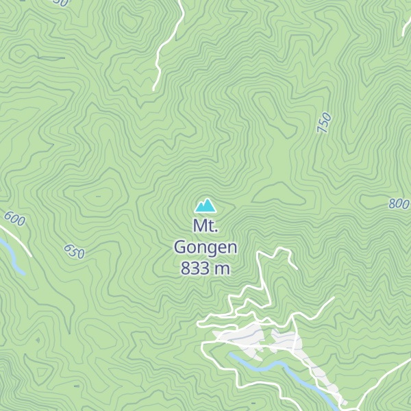 Map of Mt. Gongen