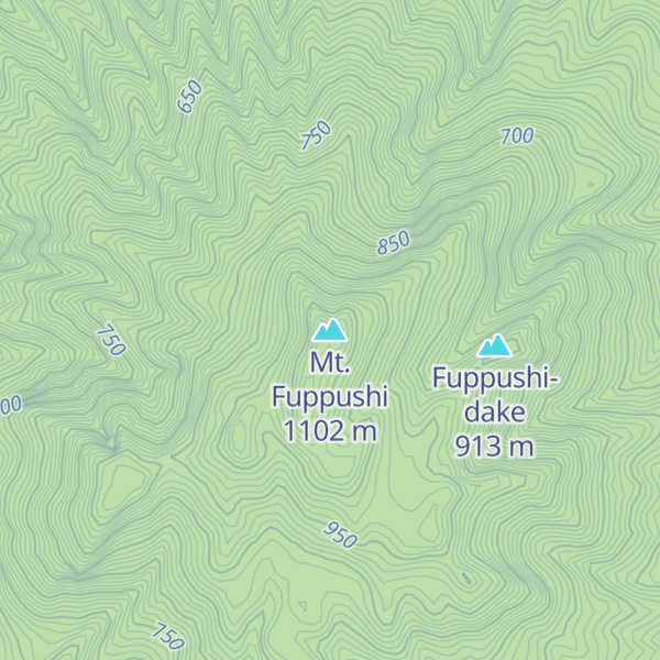 Map of Mt. Fuppushi