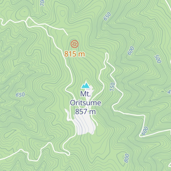 Map of Mt. Oritsume