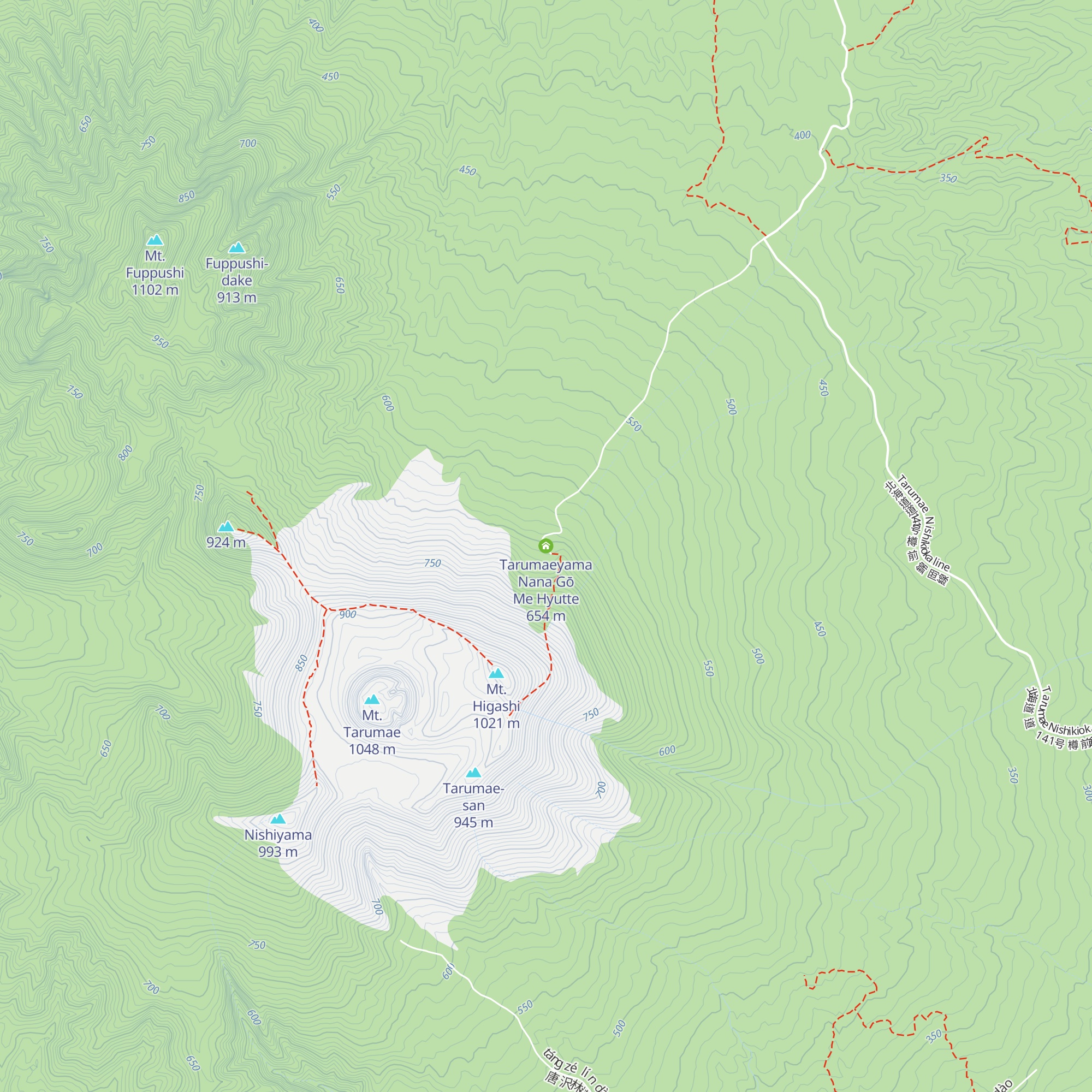 Tarumaeyama Nana Gō Me Hyutte map
