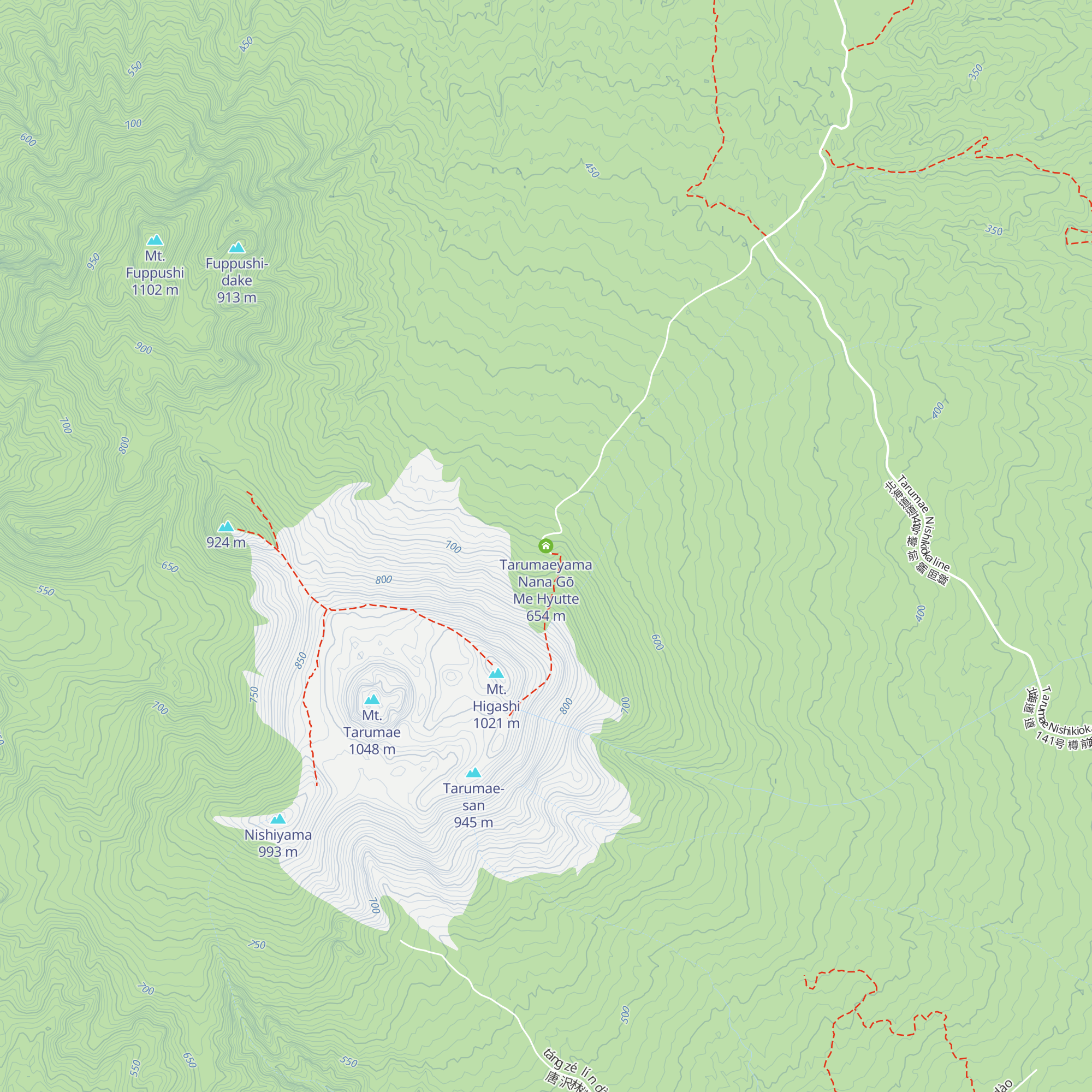 Tarumaeyama Nana Gō Me Hyutte map