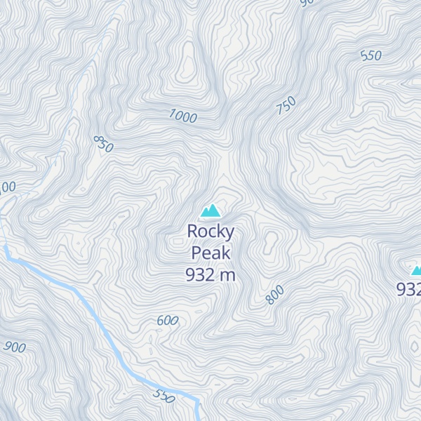 Map of Rocky Peak
