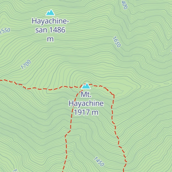 Map of Mt. Hayachine