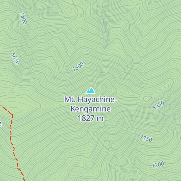 Map of Mt. Hayachine-Kengamine
