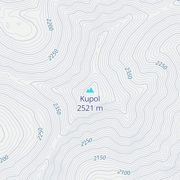 Map of Kupol