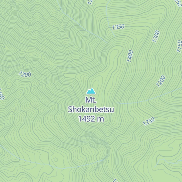 Map of Mt. Shokanbetsu