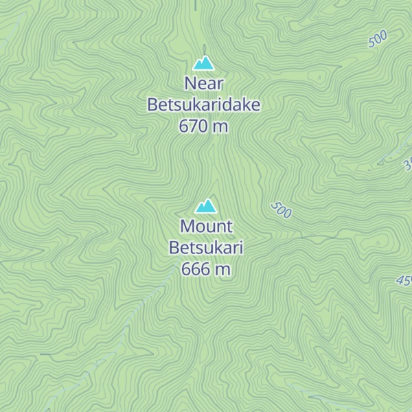 Map of Mount Betsukari