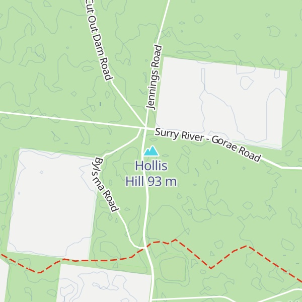 Map of Hollis Hill