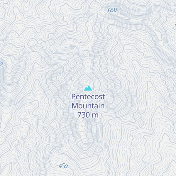 Map of Pentecost Mountain