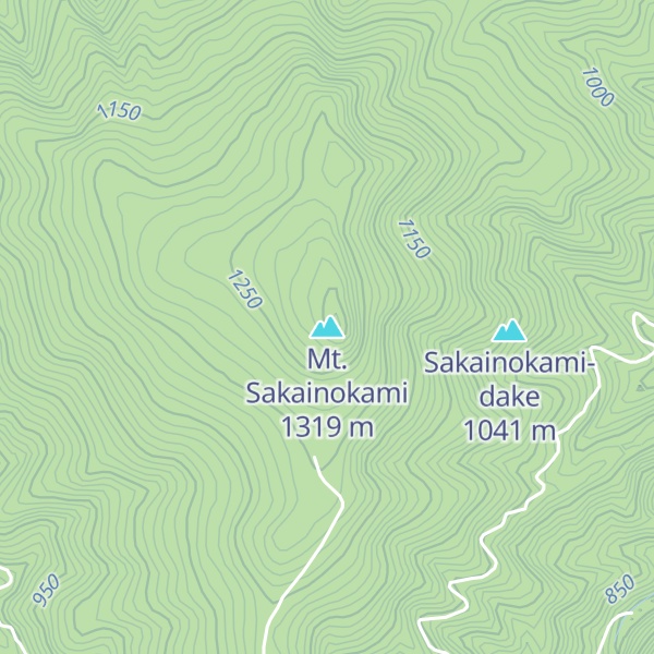 Map of Mt. Sakainokami