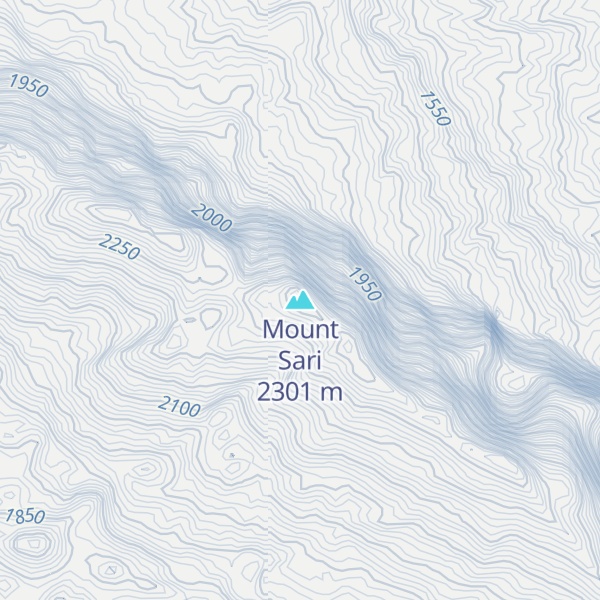 Map of Mount Sari