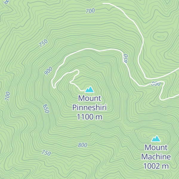 Map of Mount Pinneshiri