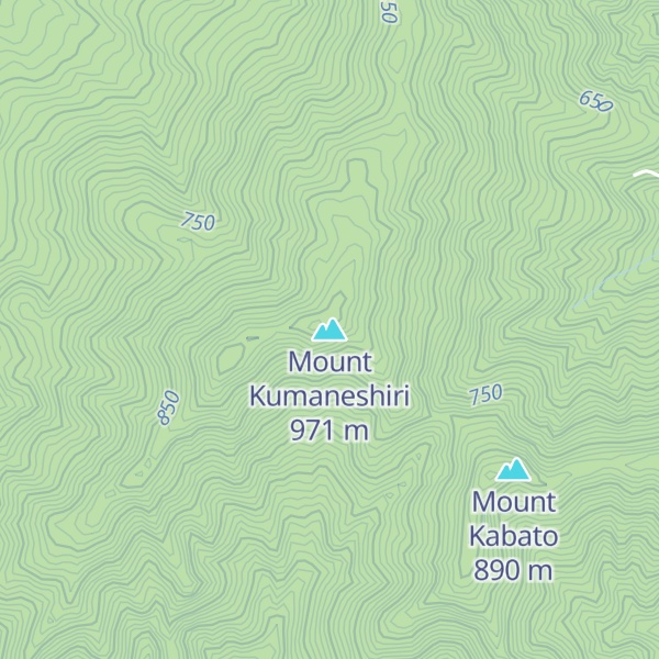 Map of Mount Kumaneshiri