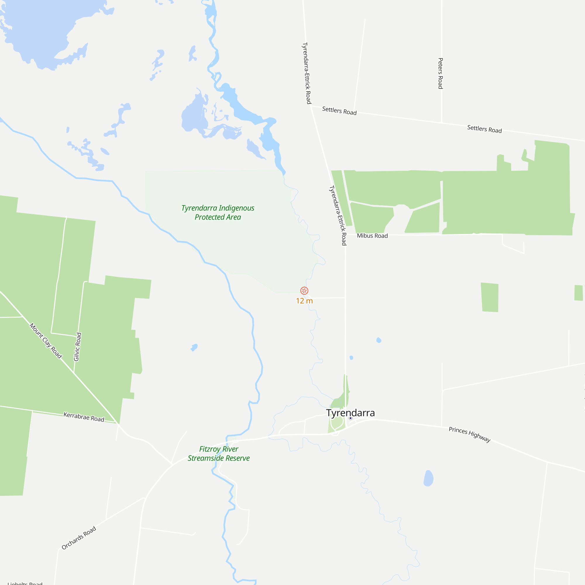 Recreated indigenous stone huts map