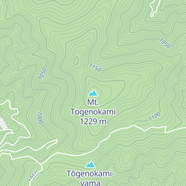 Map of Mt. Togenokami